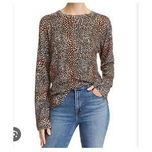 Equipment Raydon Animal Print Wool Sweater Size Medium